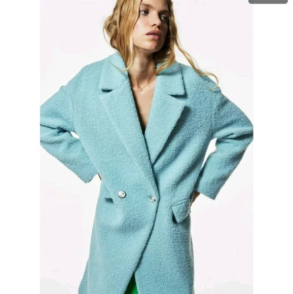 Zara Wool Coat -Limited edition Sky Blue 8357-477 . Bloggers Favorit - Picture 6 of 16
